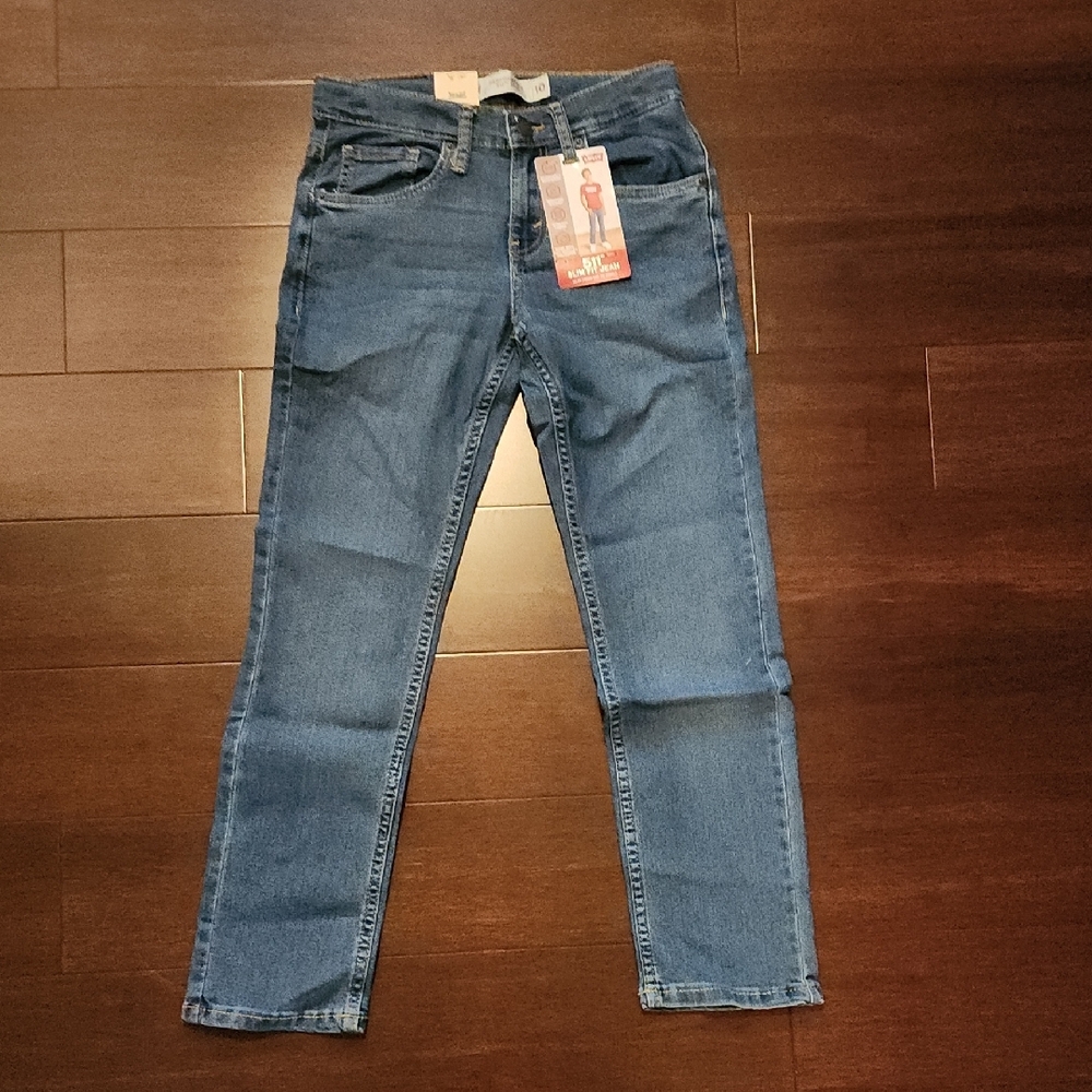 Levi's 511 Boy's Slim Fit Denim Blue Jean W/ Adjustable Waist Size 6, 10…
